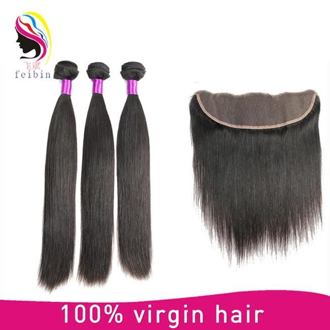 Unprocessed Straight Malaysian Human Hair 13X4 Frontal Lace Hair Closure