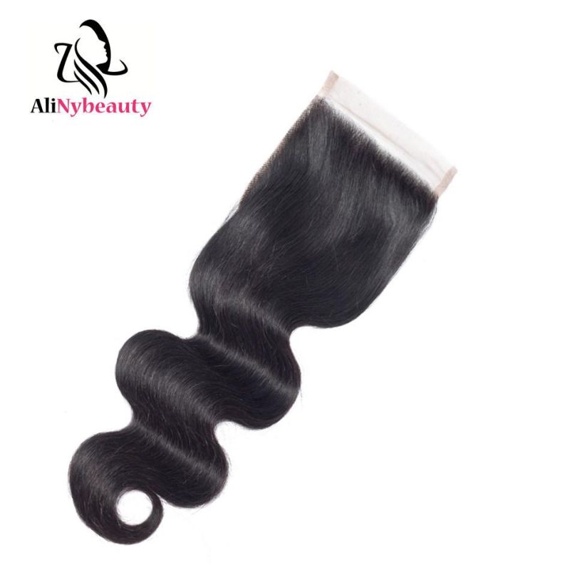 Alinybeauty 4X4 Brazilian Body Wave Human Hair Lace Closure