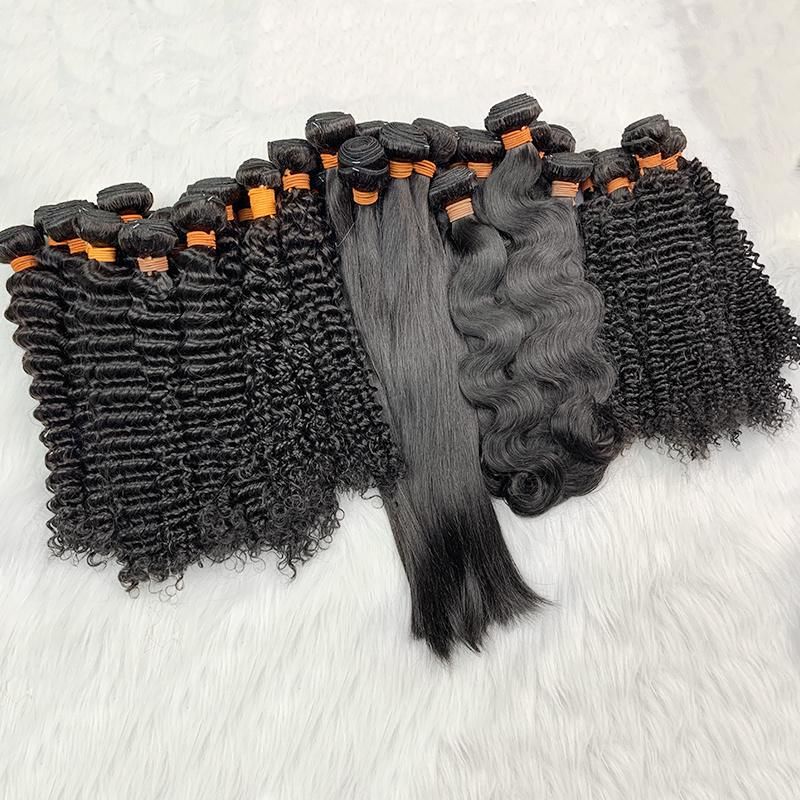 6A Wave Bundle Brazillian Hair Bundles Factory Wholesale, Natural Black Color Deep Wave Human Hair Bundles Weave