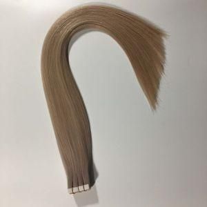 Grey# Straight Us PU Tape Skin Weft Brazilian Virgin Human Hair Extensions