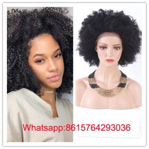 Natural Color Afro Kinky Lace Human Hair Wig