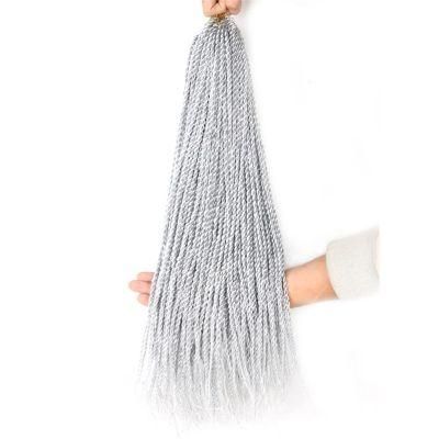 Ombre Grey Senegalese Twist Crochet Braiding Hair Extension
