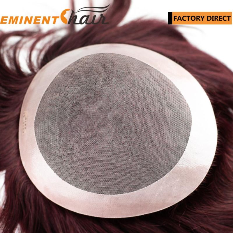 Factory Direct Mono Base Red Tone Mongolian Hair Women Hair System