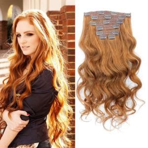 Brazilian Loose Wave Copper Red Clip-in 100% Human Hair