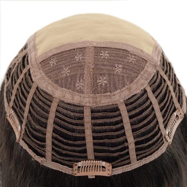 Mono Hair Replacement Machine Made Human Hair Topper for Women