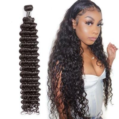 Kbeth Deep Wave Human Hair Bundles with Closure Hair Extensions Brazilian Virgin Hair Weave Bundles