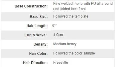 Invisible Mono Lace Base with Poly Around Male Natural Toupee