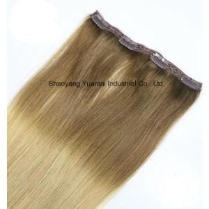 Clip in Blond Brazilian/Chinese Human Hair Extension Made of Virgin Hair