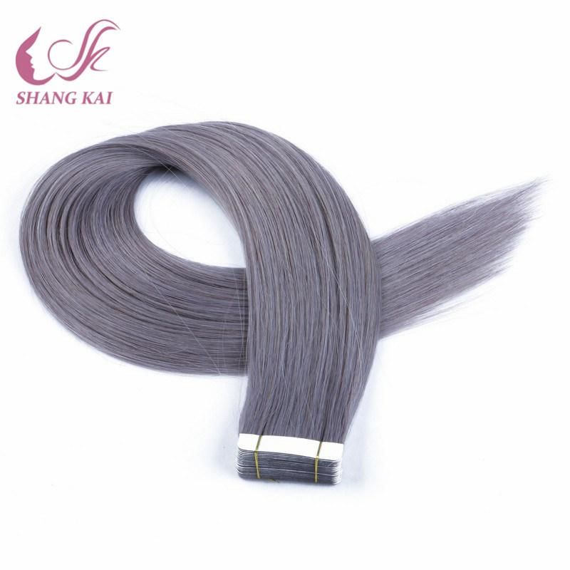 Top Grade Raw Cambodian Human Dark Grey Tape Brazilian Hair