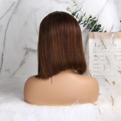 Orange Ginger Short Bob Remy Virgin Brazilian Human Bob Wigs for Women 180% Density