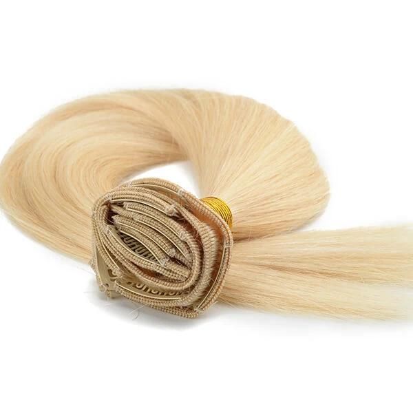 Chinese Remy Hair Blond Clip-in Female Toupee