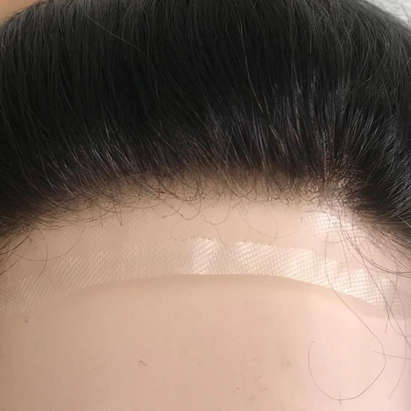 Hair Weaving Replacement Human Hair Full Hand Weaving Bio Men′s Wig