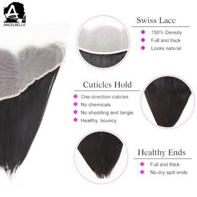 Angelbella Raw Mink Brazilian Human Hair Frontals Virgin Cuticle Aligned 13X4 Frontals