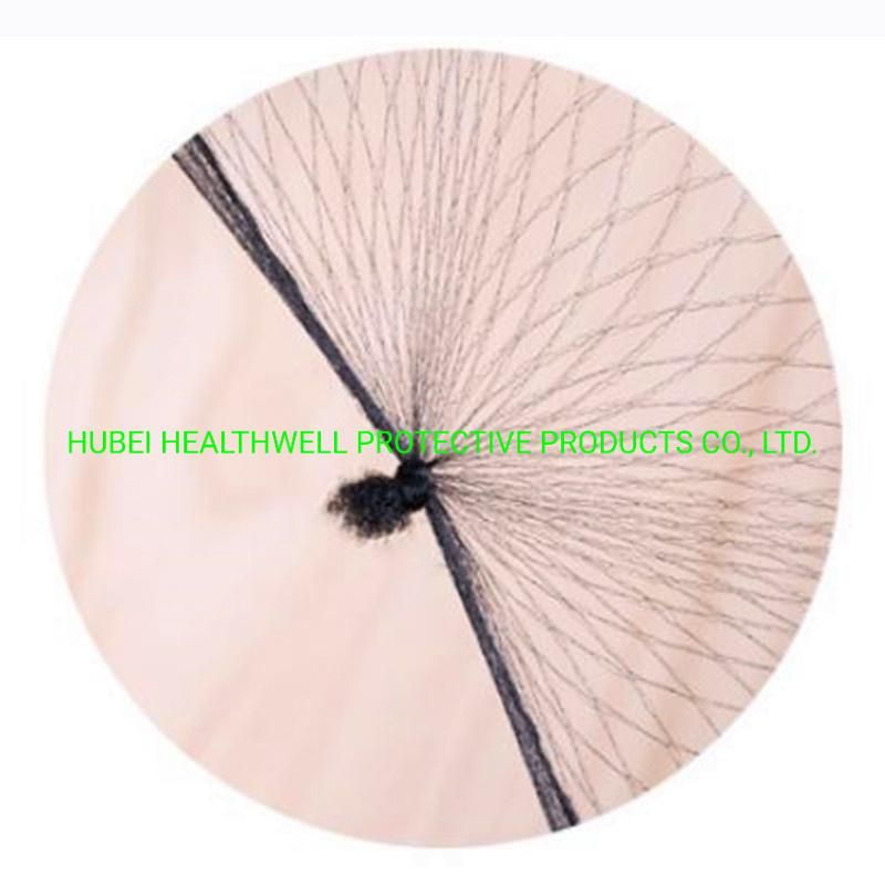 20inch Black Color Invisible Disposable Nylon Finest Hairnet 144PCS/Lot