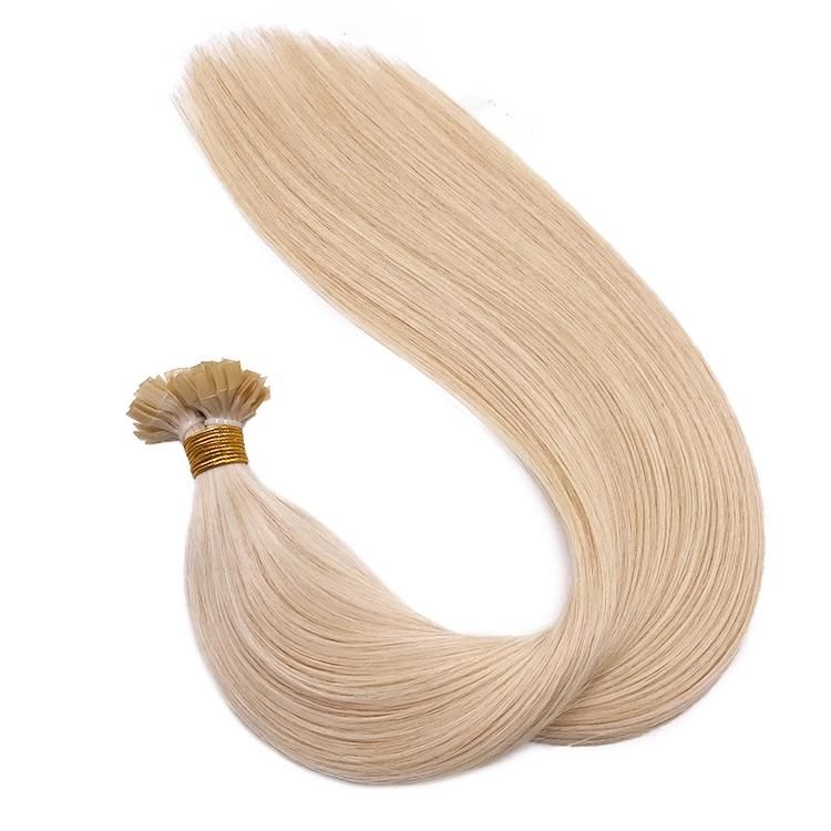 12A Raw Remy Virgin European Hair Double Drawn Flat Tip Human Hair Extension #613