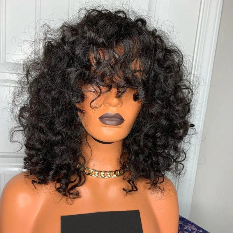 Kbeth Cheaper Wig Brazilian Loose Wave Wigs Full Machine Made Wig Women 100% Remy Human Hair 180% Density Wholesale