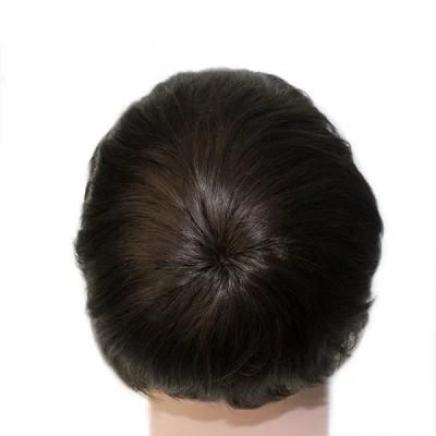 Natural Effect Fine Welded Fine Mono with PU - High Quality Toupee Wigs for Men