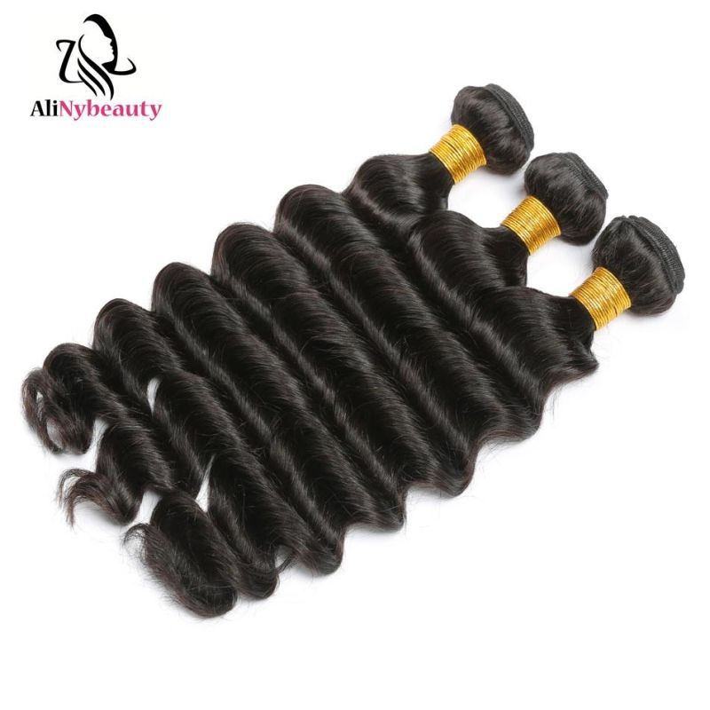 Cheap 100% Virgin Human Hair Italy Curly 3 Bundles with Lace Closure
