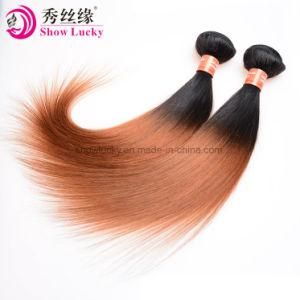 Cuticle Hold 100% Natural Hair Material Two Tone Ombre 1b/30 Peruvian Human Silky Straight Virgin Hair