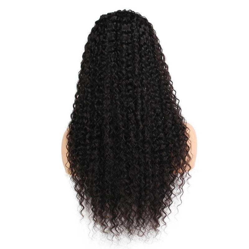 Long Hair Kinky Curly Lace Frontal Wigs with Transparent Lace