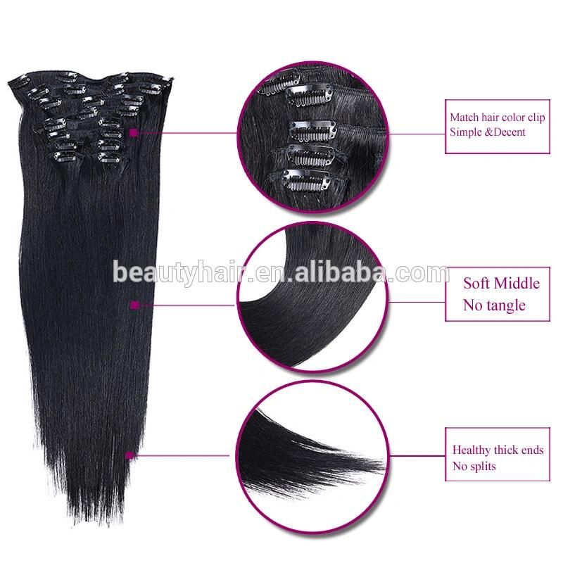 Remy Clip on Hair Brazilian Virgin Human Hair