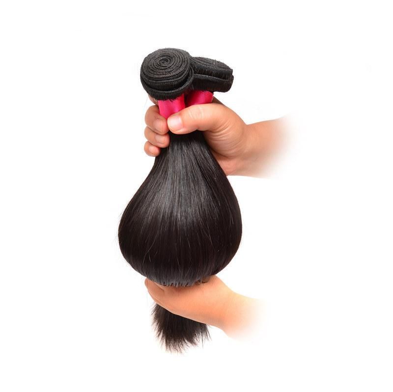 Beauty on Line Straight Brazilian Malaysian Hair Natural Black Color 100% Human Hair Weave Bundles Remy Hair 8-28 Inches