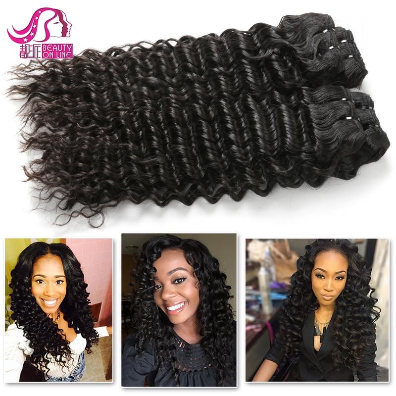 100% Mink Brazilian Deep Wave Hair Piece Virgin Hair Bundles