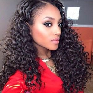 Morein 10A Grade Brazilian Hair Lace Front Deep Wave Human Hair Wig