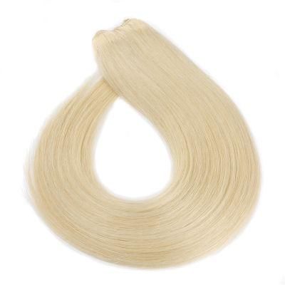 2019 New Design Blonde Human Hair Extensions Double Drawn Remy Russian Hair Weft