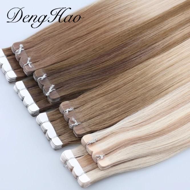 100% Human European Hair Tape in Hair Extension Natural Hair