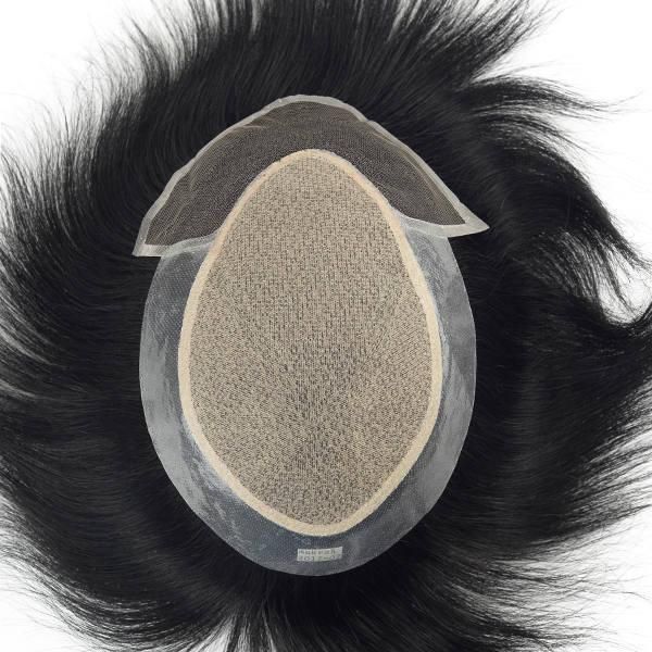 Silk Top Clear PU and French Lace Front Brazilian Hair