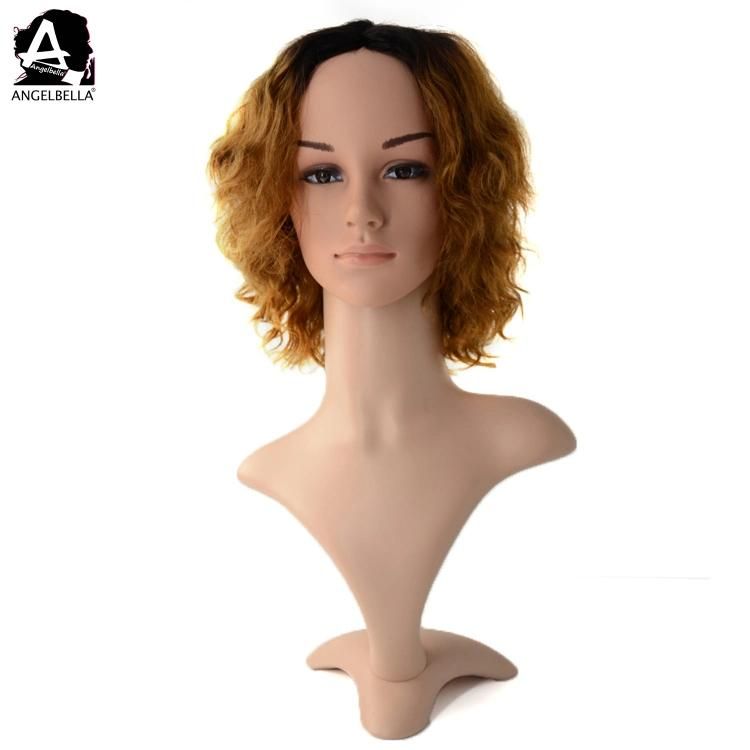 Angelbella Sewing Machine Made Human Hair Wigs Body Wave Ombre Short Human Hair Wig