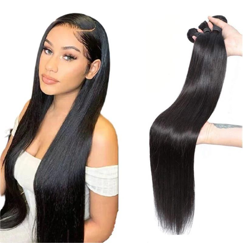 Luxuve Straight Hair Bundles Deal Brazilian Hair Weave Bundles 10-30 Inch Brazilian Hair Extensions Remy Human Hair Bundles