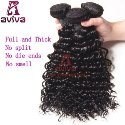 100% Top Quality Deep Wave Virgin Mongolian Curly Human Hair