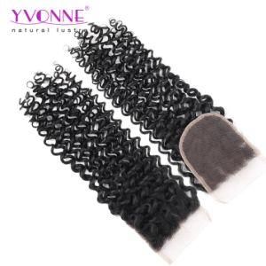 4X4 Malaysian Curly Lace Closure 4X4 Free Part Virgin Human Hair Closure Natural Color Free Shipping