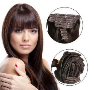 Charming Brazilian Remy Hair Brown Straight Clip in Hair Extension