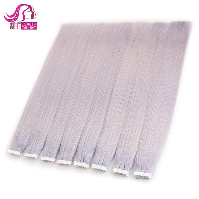 14"-24" 20PCS Tape Hair Extensions Human Brazilian Remy Adhesive Glue in 100% Hair All Colors Tape Skin Weft Human Hair