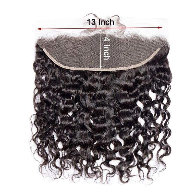 Wholesale 13X4 13X6 Natural Wave Lace Frontal Closure Water Wave 4X4 5X5 Lace Closure Brazilian Top Quality Remy 100 Human Hair 360 Lace Frontal