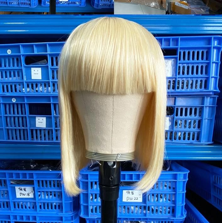 Large Stock for Black Friday 1b/613 Blonde Machine Made Human Hair Wigs 8-14 Inch Glueless Bob Short Wig Black Women