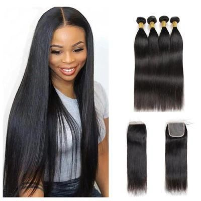 Kbeth Best Hair Bundle Vendors Thick Brazilian Hair Bundles with Closure Bone Straight Human Hair Bundles with Closure