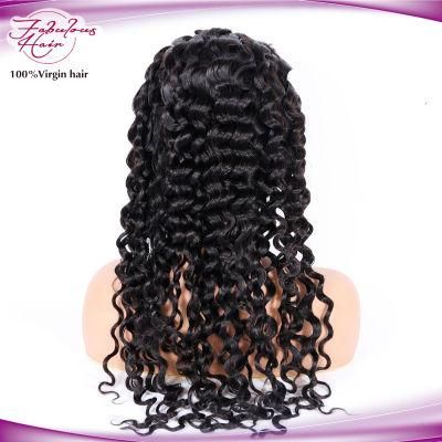 Deep Wave Light Brown Color of Lace Human Hair Wigs