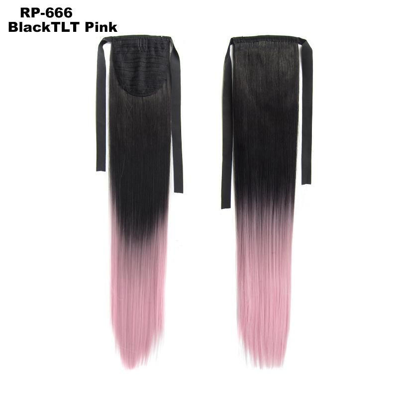 Synthetic Silky Straight Tie up Ponytail Clip in Hair Extension