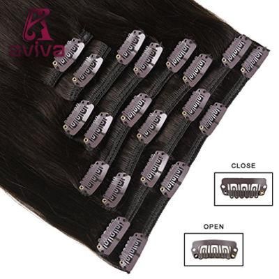 Aviva Clip in Human Hair Extension 12inch 8PCS/Set Full Head Clip in Virgin Hair Extension (AV-CH08)