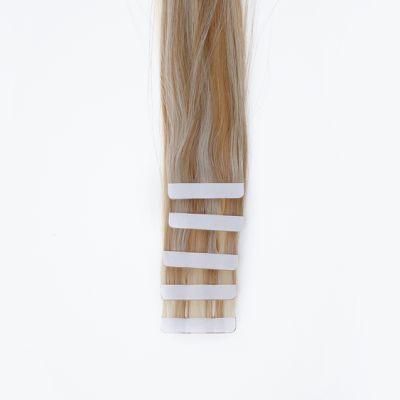 Hair for Woman Double Drawn Tape in Remy Human Hair Extensions Invisible Skin Weft Straight 16&quot; 20&quot; 24&quot; Black Blonde