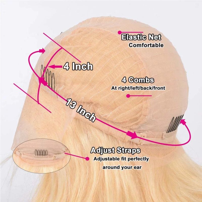 Blonde Human Hair Wigs for Women Pre Plucked with Baby Hair 150% Density Blonde Wig 24 Inches