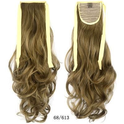 Wholesale Synthetic High Fiber Hair Ponytail Extensions Colored Hair