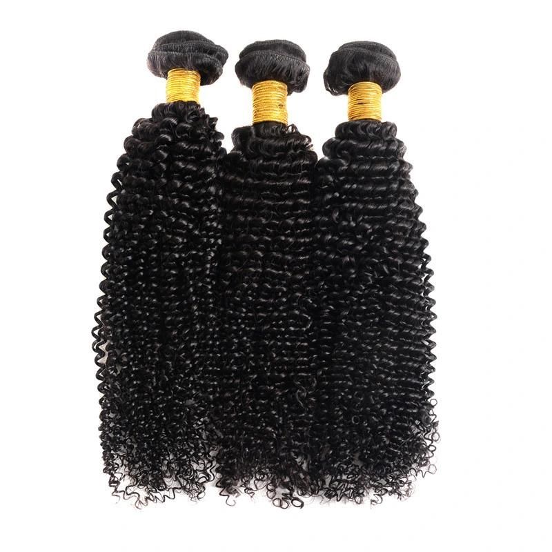 Women Hair Malaysian Afro Curly Hair Weave Bundles Remy Human Hair Weaving Natural Color No Shedding No Tangle