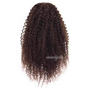 Peruvian Brown Afro Curly Kinky Curly Bouncy 100% Human Hair Ponytail