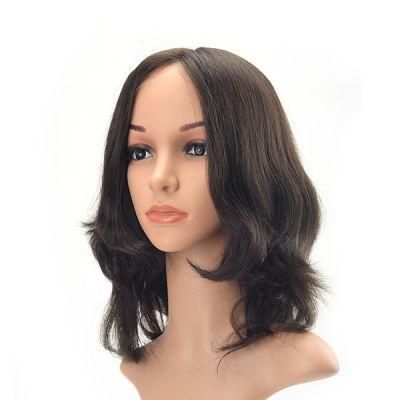 Middle Length Wavy High Quality Kosher Human Hair Wig