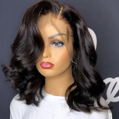 Synthetic Highlight Wig Short Bob Wig for Black Women T Part with Baby Hair Body Wave Lace Front Wig Dropshipping Wholesale